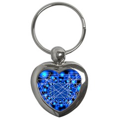 Network Connection Structure Knot Key Chains (heart)  by Amaryn4rt