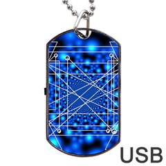 Network Connection Structure Knot Dog Tag Usb Flash (one Side) by Amaryn4rt