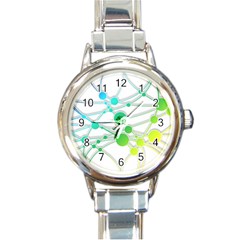 Network Connection Structure Knot Round Italian Charm Watch