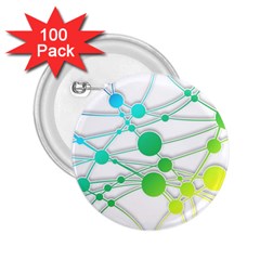 Network Connection Structure Knot 2.25  Buttons (100 pack) 