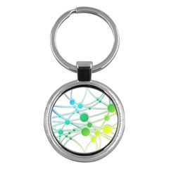 Network Connection Structure Knot Key Chains (Round) 