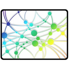 Network Connection Structure Knot Double Sided Fleece Blanket (Large) 