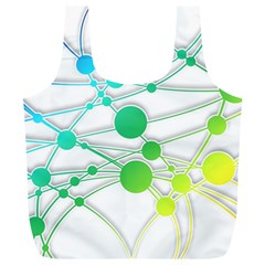 Network Connection Structure Knot Full Print Recycle Bags (L) 