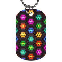 Pattern Background Colorful Design Dog Tag (two Sides)