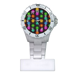 Pattern Background Colorful Design Plastic Nurses Watch