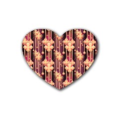 Seamless Pattern Rubber Coaster (heart) 