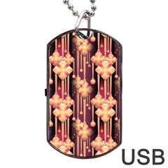 Seamless Pattern Dog Tag Usb Flash (one Side)