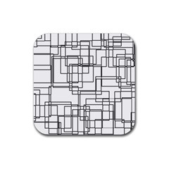 Structure Pattern Network Rubber Coaster (square)  by Amaryn4rt