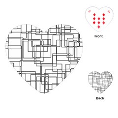 Structure Pattern Network Playing Cards (heart)  by Amaryn4rt