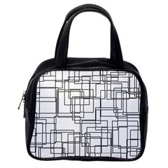 Structure Pattern Network Classic Handbags (one Side) by Amaryn4rt