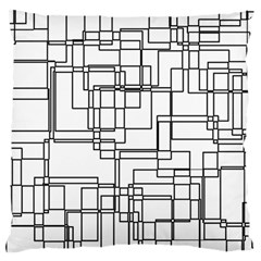 Structure Pattern Network Large Flano Cushion Case (one Side) by Amaryn4rt