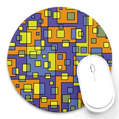 Square Background Background Texture Round Mousepads by Amaryn4rt