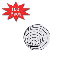 Spiral Eddy Route Symbol Bent 1  Mini Buttons (100 Pack)  by Amaryn4rt