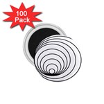 Spiral Eddy Route Symbol Bent 1.75  Magnets (100 pack)  Front