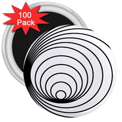 Spiral Eddy Route Symbol Bent 3  Magnets (100 Pack) by Amaryn4rt