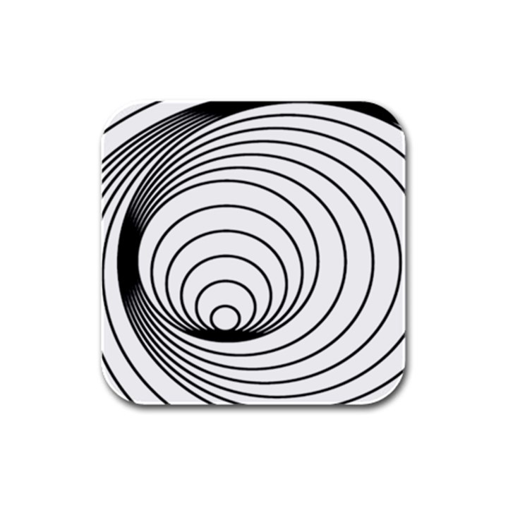 Spiral Eddy Route Symbol Bent Rubber Square Coaster (4 pack) 