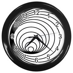 Spiral Eddy Route Symbol Bent Wall Clocks (black) by Amaryn4rt