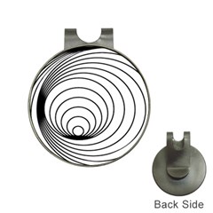 Spiral Eddy Route Symbol Bent Hat Clips With Golf Markers