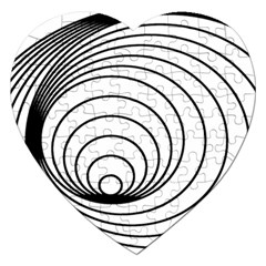 Spiral Eddy Route Symbol Bent Jigsaw Puzzle (heart) by Amaryn4rt