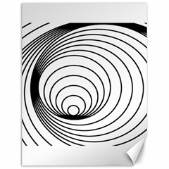 Spiral Eddy Route Symbol Bent Canvas 12  X 16   by Amaryn4rt