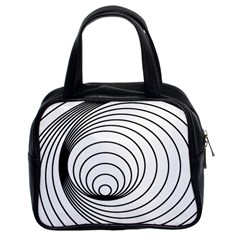 Spiral Eddy Route Symbol Bent Classic Handbags (2 Sides) by Amaryn4rt