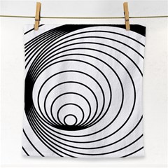 Spiral Eddy Route Symbol Bent Face Towel