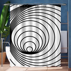 Spiral Eddy Route Symbol Bent Shower Curtain 60  X 72  (medium)  by Amaryn4rt