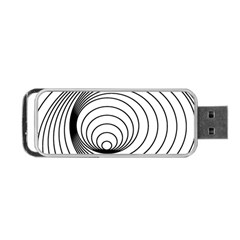 Spiral Eddy Route Symbol Bent Portable Usb Flash (two Sides)