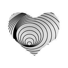 Spiral Eddy Route Symbol Bent Standard 16  Premium Heart Shape Cushions by Amaryn4rt