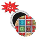 Tiles Pattern Background Colorful 1.75  Magnets (10 pack)  Front