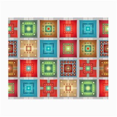 Tiles Pattern Background Colorful Small Glasses Cloth