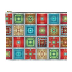 Tiles Pattern Background Colorful Cosmetic Bag (xl) by Amaryn4rt