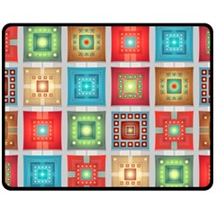 Tiles Pattern Background Colorful Fleece Blanket (medium)  by Amaryn4rt