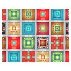 Tiles Pattern Background Colorful Double Sided Flano Blanket (medium) 