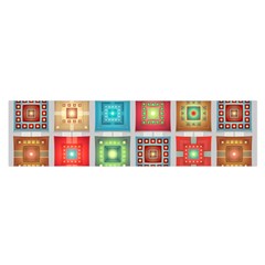 Tiles Pattern Background Colorful Satin Scarf (oblong)