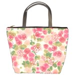 Aquarelle pink flower  Bucket Bags Front