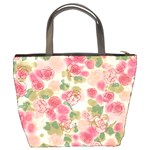 Aquarelle pink flower  Bucket Bags Back