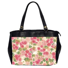 Aquarelle Pink Flower  Office Handbags (2 Sides)  by Brittlevirginclothing