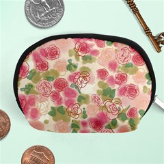 Aquarelle Pink Flower  Accessory Pouches (medium)  by Brittlevirginclothing