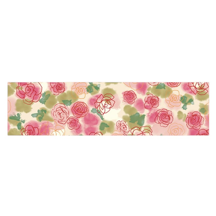 Aquarelle pink flower  Satin Scarf (Oblong)