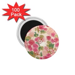 Aquarelle Pink Flower  1 75  Magnets (100 Pack)  by Brittlevirginclothing