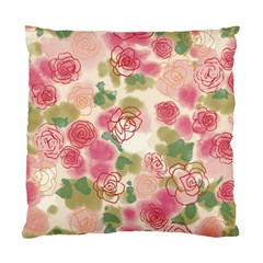 Aquarelle Pink Flower  Standard Cushion Case (two Sides) by Brittlevirginclothing