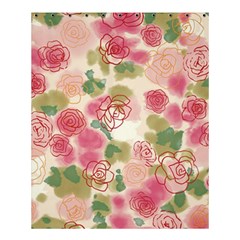 Aquarelle Pink Flower  Shower Curtain 60  X 72  (medium)  by Brittlevirginclothing