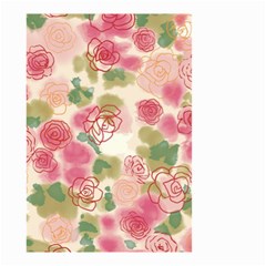 Aquarelle Pink Flower  Small Garden Flag (two Sides) by Brittlevirginclothing