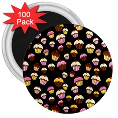 Jammy Cupcakes Pattern 3  Magnets (100 Pack)