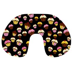 Jammy Cupcakes Pattern Travel Neck Pillows by Valentinaart