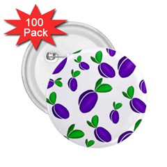 Decorative plums pattern 2.25  Buttons (100 pack) 