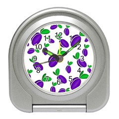 Decorative plums pattern Travel Alarm Clocks