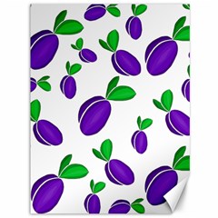 Decorative plums pattern Canvas 36  x 48  