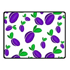 Decorative plums pattern Double Sided Fleece Blanket (Small) 